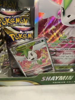 Pokemon TCG Sword & Shield Shaymin V Star Premium Collection Box- Factory Sealed - Image 4