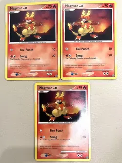 POKEMON - Magmar - Regular 2007 Secret Wonders 93/132 - EX - Lot of 3 - Image 1