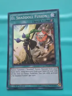 Yugioh Card - El Shaddoll Fusion Super Rare 1st Edition NECH-EN064 LP - Image 1