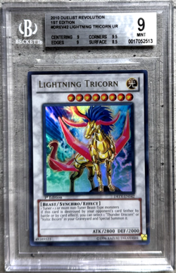 Yugioh Card 1st Ed. Lightning Tricorn UR BGS 9, Duelist Rev. DREV-EN042 2010 (1) - Image 1