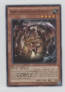 Nefarious Archfiend Eater of Nefariousness Unlimited YuGiOh Duelist Alliance gl9 - Image 1