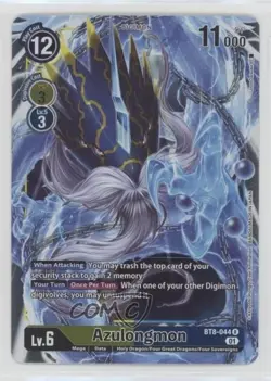 2022 Digimon Card Game - New Awakening (BT8) Rare Azulongmon #BT8-044 02l5 - Image 1