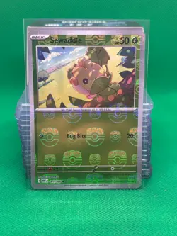 Pokemon Sewaddle Master Ball Mirror 001/086 Black Bolt & White Flare - Image 1