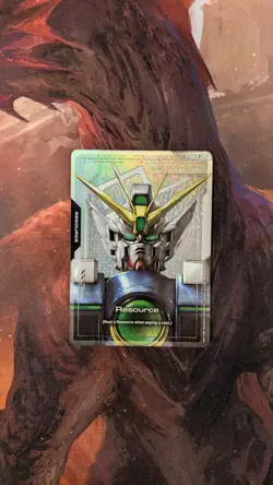 GUNDAM TCG CARD GAME RESOURCE WING GUNDAM ZERO R-004 C+ FOIL ENGLISH NEWTYPE - Image 1