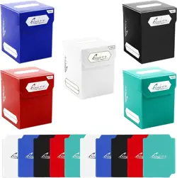 Vibrant Color 5-Box TCG Storage Set with Dividers - Perfect for Card Collectors - Image 3