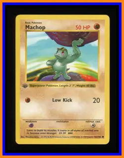 Machop - 52/102 - Base Set - 1st Edition Shadowless Card - Pokemon Card - Image 1