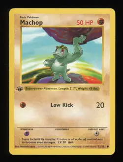 Machop - 52/102 - Base Set - 1st Edition Shadowless Card - Pokemon Card - Image 4