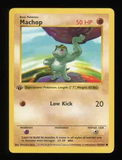 Machop - 52/102 - Base Set - 1st Edition Shadowless Card - Pokemon Card - Image 8