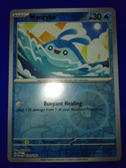 Pokemon Paradox Rift Mantyke Reverse Holo Card 39/182 (MINT-NEAR MINT) - Image 1