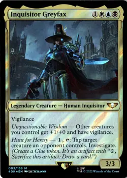 Inquisitor Greyfax (Surge Foil) Foil Universes Beyond: Warhammer 40,000 3 NM MTG - Image 1