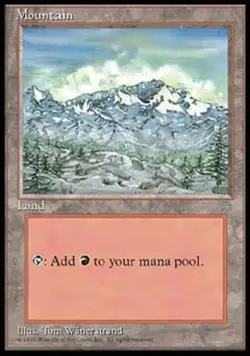 Mountain (340) - Light Play MTG Ice Age - Image 1