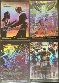 Final Fantasy MTG Through The Ages -9 Card Lot- Showcase Foil FCA - Image 3
