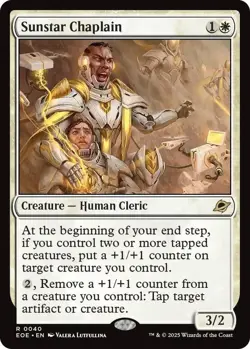 NM Foil Sunstar Chaplain, MTG, Edge of Eternities, Magic the Gathering, 40 - Image 1