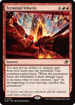 NM Foil Terminal Velocity, MTG, Edge of Eternities, Magic the Gathering, 163 - Image 1