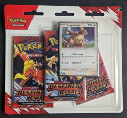 Pokemon TCG Destined Rivals Triple Blister Pack - Kangaskhan Promo - SEALED - Image 1