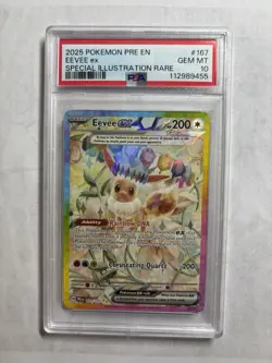 Pokemon Eevee EX Prismatic Evolutions Sir Holo PSA 10 Gem Mint 167/131 - Image 1