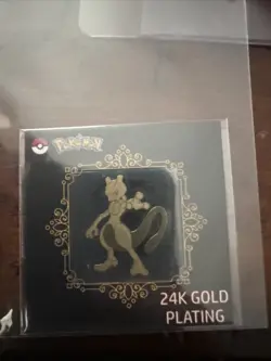 Mewtwo 24k Gold Plated Sticker Korean Striking Candy Pokemon Pack fresh! - Image 2