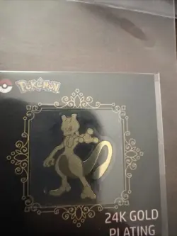 Mewtwo 24k Gold Plated Sticker Korean Striking Candy Pokemon Pack fresh! - Image 3