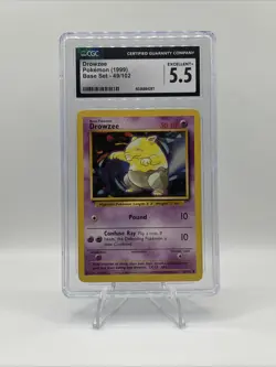 1999 Pokemon Base Set Drowzee 49/102 CGC 5.5 - Image 1