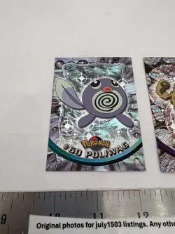 (2) Pokemon TV Animation Cards - #60 Poliwag, #75 Graveler - Black Logo - READ! - Image 2