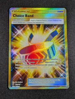 Pokemon Choice Band 162/147 Gold Secret Rare Sm-Burning Shadows NM - Image 1