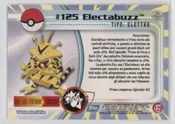 Electabuzz Italian Topps Pokemon TV Animation Edition Series 3 #125 2000 04qn - Image 2