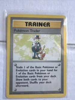 Pokemon Trader 77/102 LP Non Holo Rare Base Set Unlimited WoTC 1999 Pokemon TCG - Image 1