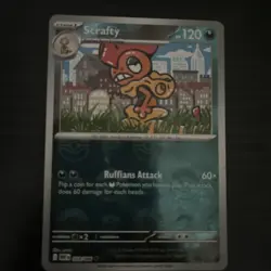 Scrafty (Poke Ball Pattern) 058/086 Sv: White Flare Holo Pokemon TCG - Image 1