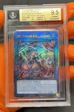 BGS 9.5 - Sky Striker Ace - Shizuku Quarter Century Secret Alt Art RA03 YuGiOh! - Image 2