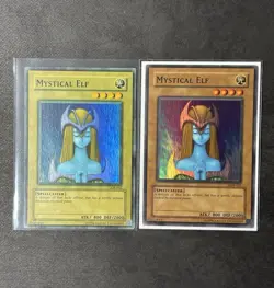 Yugioh! Mystical Elf LOB-062 Wavy & Faded | Misprint - NM - Image 1
