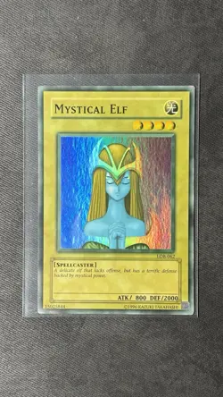 Yugioh! Mystical Elf LOB-062 Wavy & Faded | Misprint - NM - Image 2