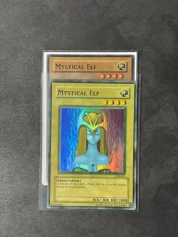 Yugioh! Mystical Elf LOB-062 Wavy & Faded | Misprint - NM - Image 3