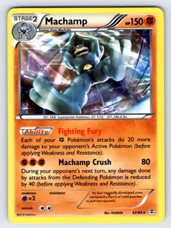 Machamp 42/83 2016 Generations Set 20th Anniversary Pokemon Card Holo Rare - VLP - Image 1
