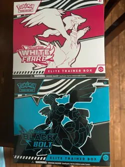 🔥Pokemon TCG Black Bolt & White Flare Elite Trainer Box ETB Set Sealed - Image 1
