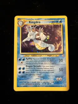Pokemon TCG Kingdra Neo Genesis Holo Rare Card 8/111 Unlimited - Image 1