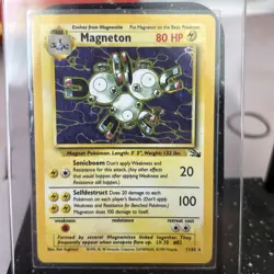 Magneton 11/62 Pokemon Fossil Set 1999 Rare Holo Card - Image 1