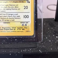 Magneton 11/62 Pokemon Fossil Set 1999 Rare Holo Card - Image 3