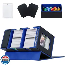 tmstorys Commander Deck Box for MTG, Card Deck Box with Dice Tray and Display - Image 1