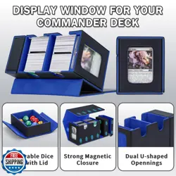 tmstorys Commander Deck Box for MTG, Card Deck Box with Dice Tray and Display - Image 3