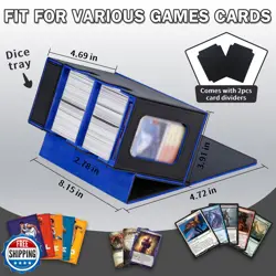 tmstorys Commander Deck Box for MTG, Card Deck Box with Dice Tray and Display - Image 4
