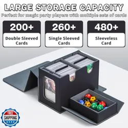 tmstorys Commander Deck Box for MTG, Card Deck Box with Dice Tray and Display - Image 2