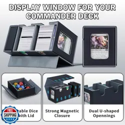 tmstorys Commander Deck Box for MTG, Card Deck Box with Dice Tray and Display - Image 3