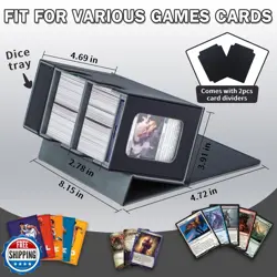 tmstorys Commander Deck Box for MTG, Card Deck Box with Dice Tray and Display - Image 4