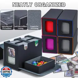 tmstorys Commander Deck Box for MTG, Card Deck Box with Dice Tray and Display - Image 5