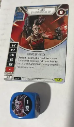 Star Wars Destiny Across The Galaxy Card & Die #2 Luce - Image 1