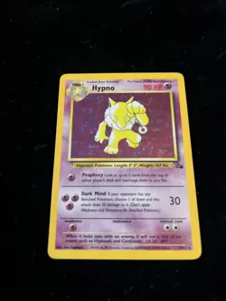 Pokemon TCG Hypno Fossil Holo Card 8/62 Unlimited Rare - Image 2