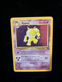 Pokemon TCG Hypno Fossil Holo Card 8/62 Unlimited Rare - Image 3