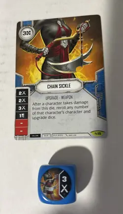 Star Wars Destiny Across The Galaxy Card & Die #15 Chain Sickle - Image 1