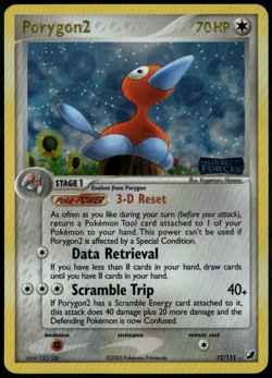 Porygon2 Reverse Holo 12/115 ex Unseen Forces 2005 LP Pokemon Card - Image 1