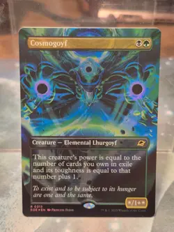 R 0313 Cosmogoyf FOIL BORDERLESS Surreal Space Rare Edge of Eternities MTG Card - Image 1